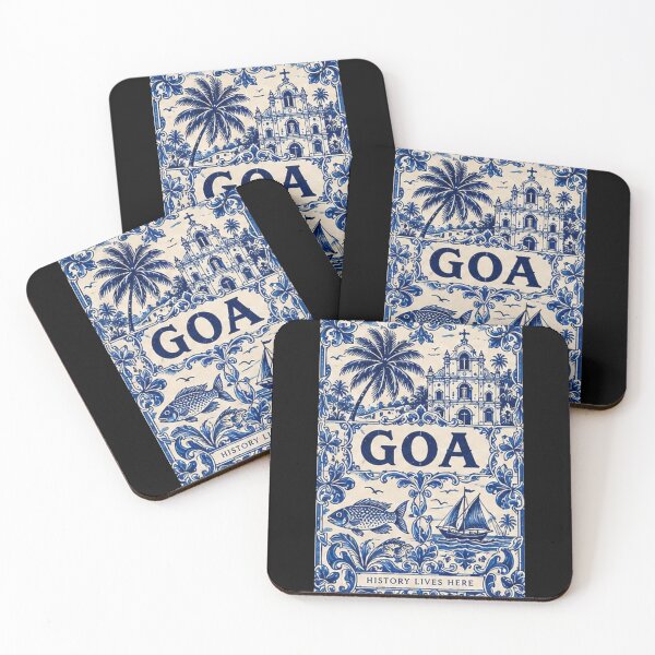 Item preview, Goa Azulejo Tile Portuguese Heritage Blue White designed and sold by Goanheartprints.