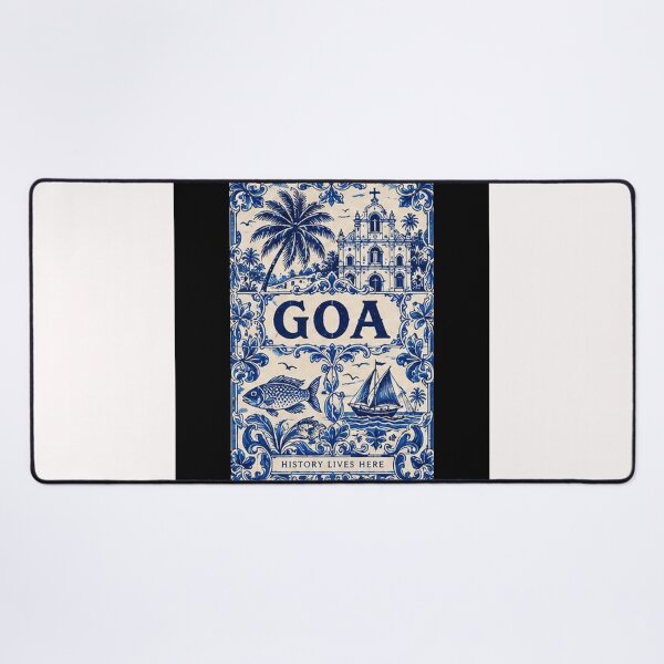 Item preview, Goa Azulejo Tile Portuguese Heritage Blue White designed and sold by Goanheartprints.