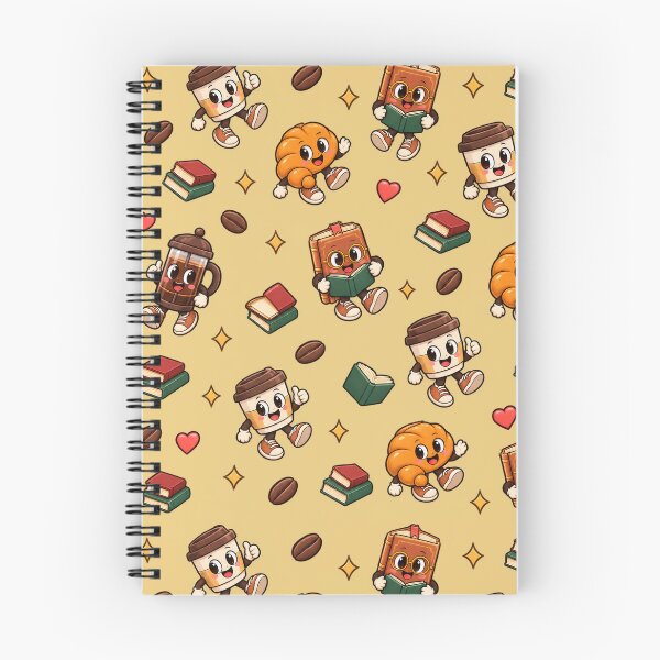 Item preview, Cozy Club Retro Coffee Book Mascot Graphic designed and sold by NovaToons.