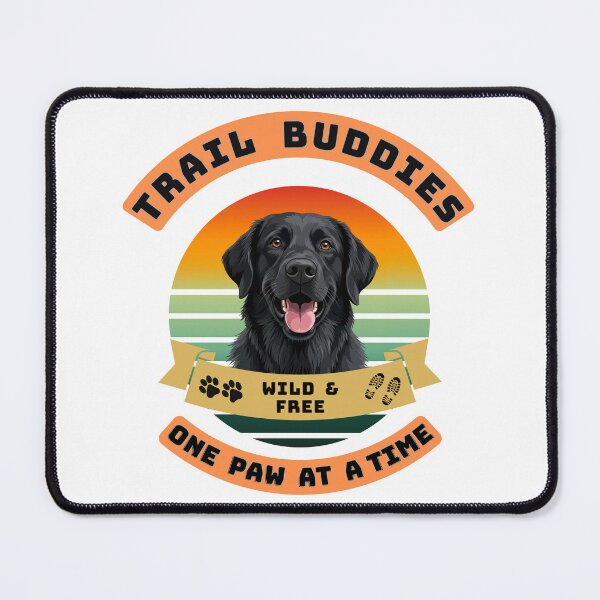Item preview, Trail Buddies Black Lab Retro Sunset designed and sold by Fikuall.