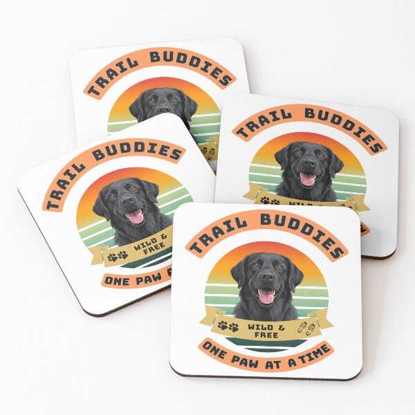 Item preview, Trail Buddies Black Lab Retro Sunset designed and sold by Fikuall.
