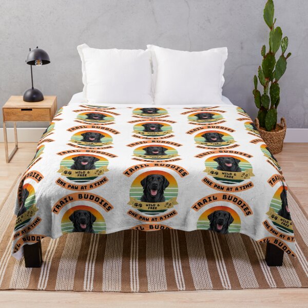 Item preview, Trail Buddies Black Lab Retro Sunset designed and sold by Fikuall.