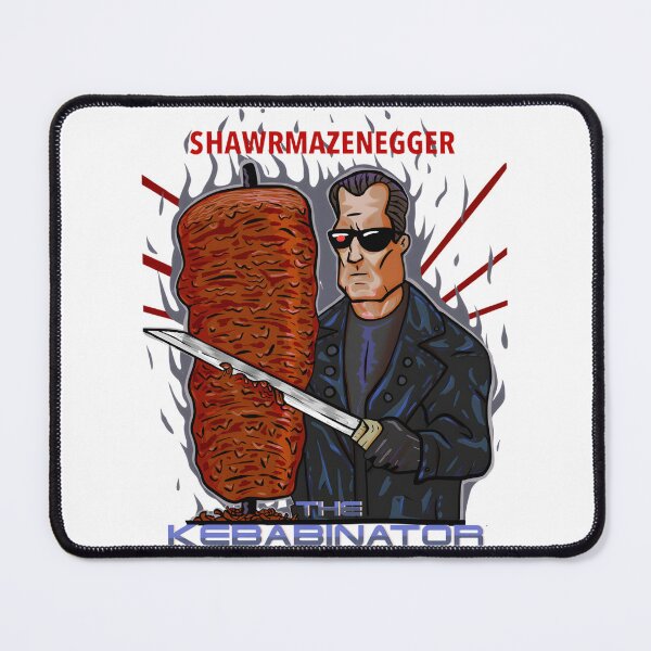 Item preview, The Kebabinator Funny Kebab Meme Illustration for Food Lovers designed and sold by WAppels.