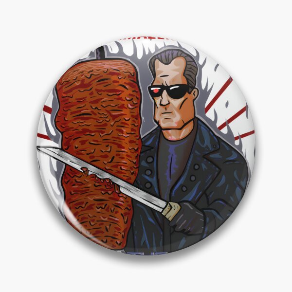 Item preview, The Kebabinator Funny Kebab Meme Illustration for Food Lovers designed and sold by WAppels.
