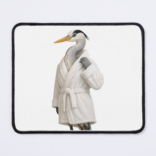 Item preview, Grey Heron Fluffy Bathrobe designed and sold by Sillytoe.