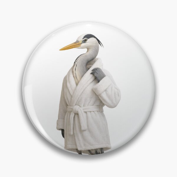 Item preview, Grey Heron Fluffy Bathrobe designed and sold by Sillytoe.