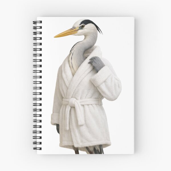 Item preview, Grey Heron Fluffy Bathrobe designed and sold by Sillytoe.