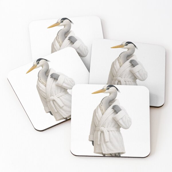 Item preview, Grey Heron Fluffy Bathrobe designed and sold by Sillytoe.