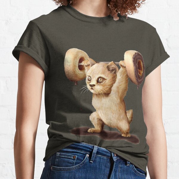 cat weightlifting shirt