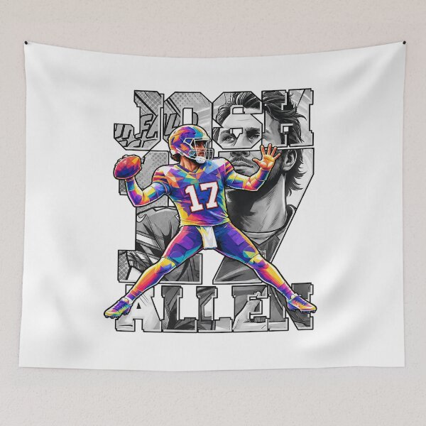 Item preview, Josh Allen 17 Buffalo Football Comic Geometric Graphic designed and sold by YAWO-PAE.