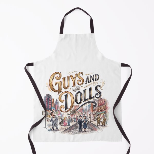 Item preview, Guys and Dolls the Musical - Whimsical Theater Art designed and sold by Lyric Vault - Rock on.