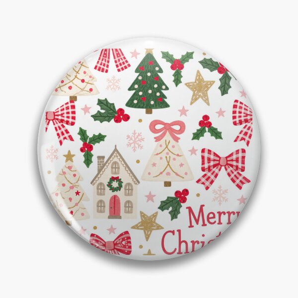 Item preview, Cut Pink Christmas Pattern designed and sold by Inspired Life Creative.