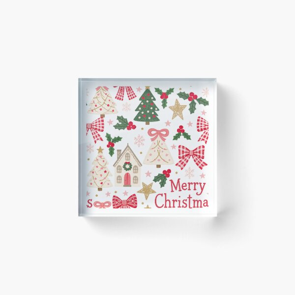 Item preview, Cut Pink Christmas Pattern designed and sold by Inspired Life Creative.