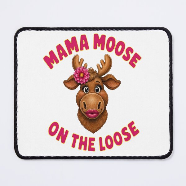 Item preview, Mama Moose On The Loose Cute Animal Art designed and sold by ScenicRoute66.