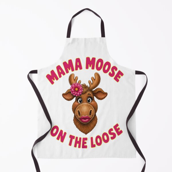 Item preview, Mama Moose On The Loose Cute Animal Art designed and sold by ScenicRoute66.
