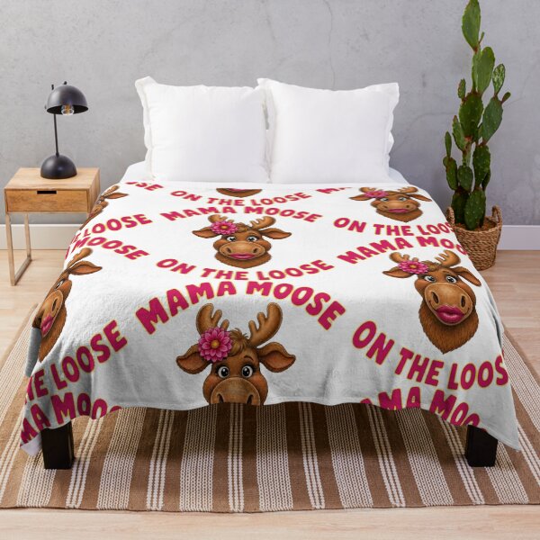 Item preview, Mama Moose On The Loose Cute Animal Art designed and sold by ScenicRoute66.