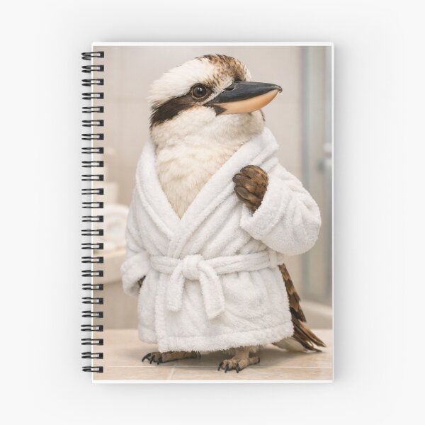 Item preview, Kookaburra White Bathrobe designed and sold by Sillytoe.