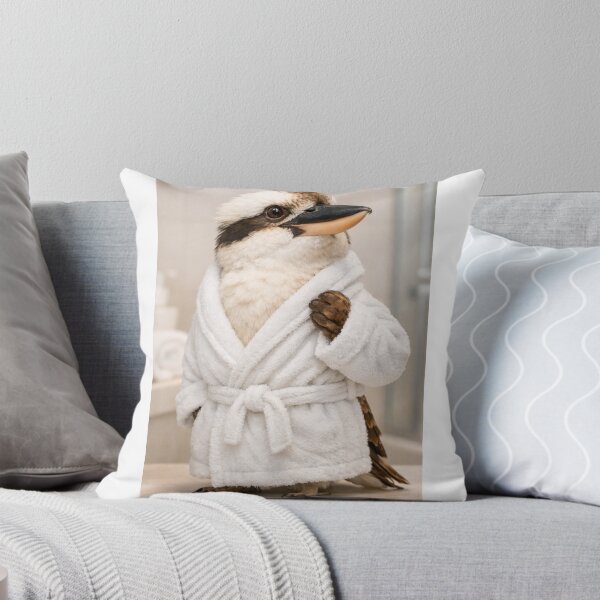 Item preview, Kookaburra White Bathrobe designed and sold by Sillytoe.