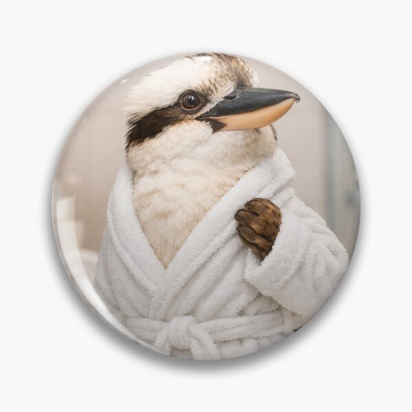 Item preview, Kookaburra White Bathrobe designed and sold by Sillytoe.