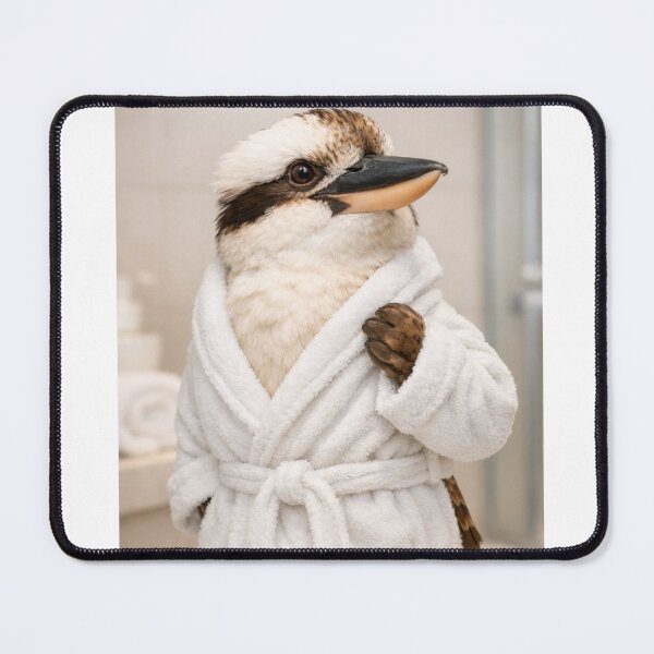 Item preview, Kookaburra White Bathrobe designed and sold by Sillytoe.