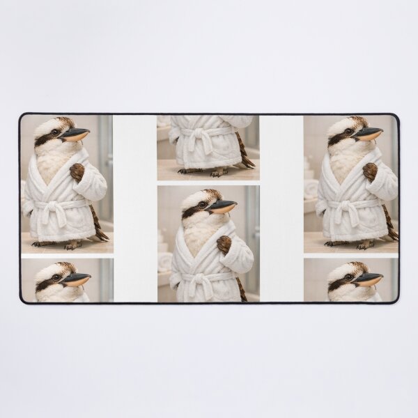 Item preview, Kookaburra White Bathrobe designed and sold by Sillytoe.