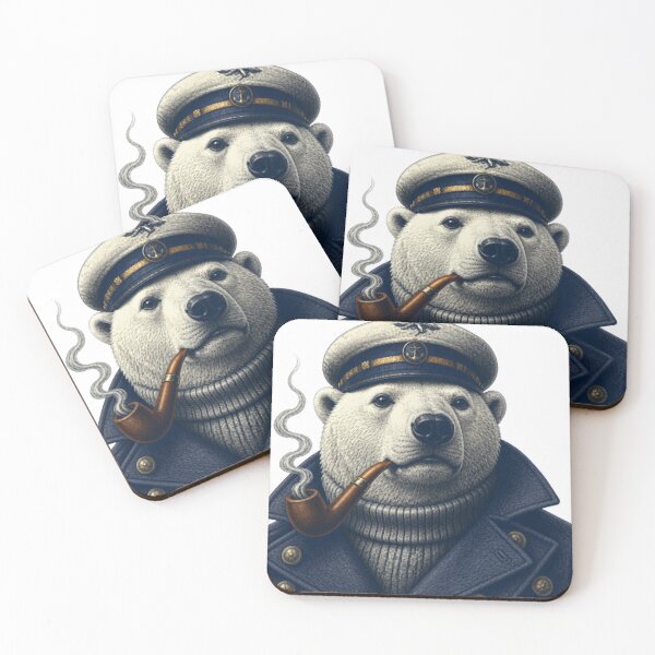 Item preview, captain polar bear with pipe designed and sold by PhiloDoh.