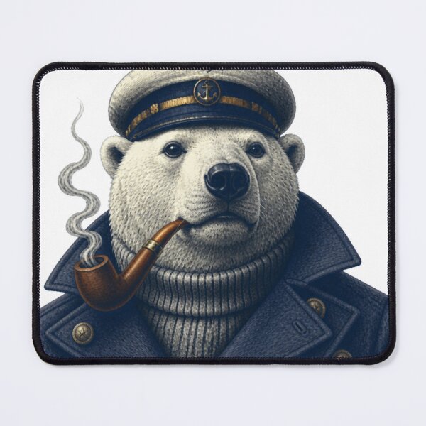 Item preview, captain polar bear with pipe designed and sold by PhiloDoh.
