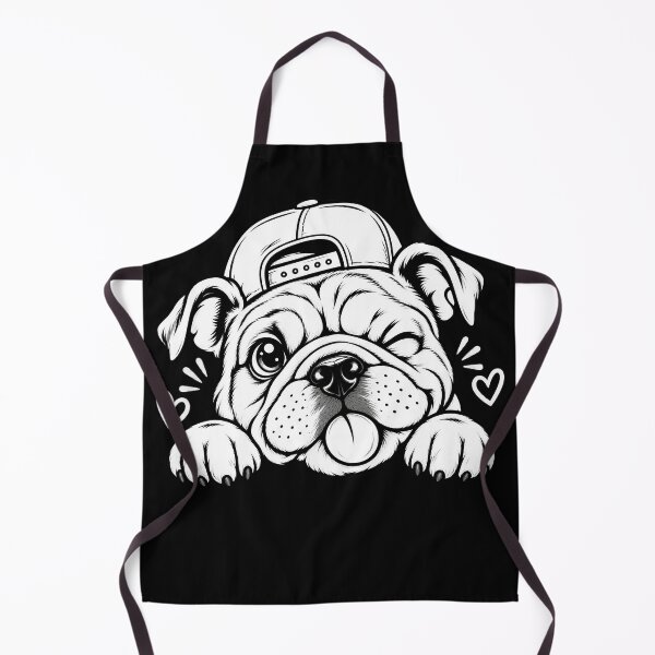 Item preview, English Bulldog Peeking Cute Dog Lover Funny Pet Design T-Shirt designed and sold by Teetreasure2.