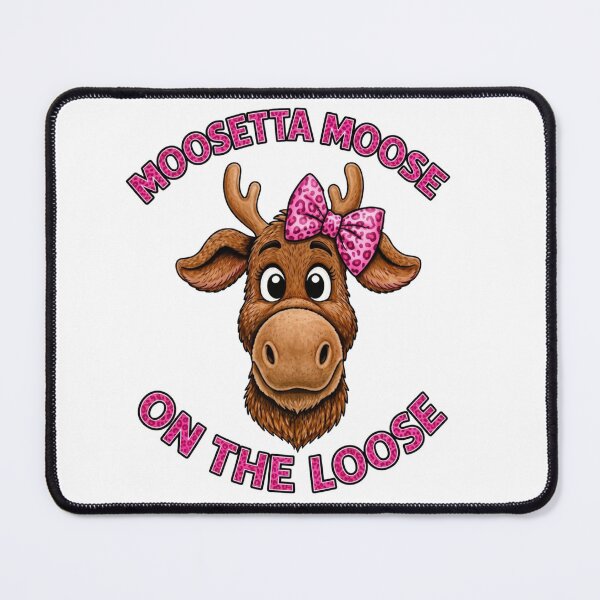 Item preview, Moosetta Moose On The Loose Cute Animal Art designed and sold by ScenicRoute66.