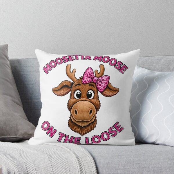 Item preview, Moosetta Moose On The Loose Cute Animal Art designed and sold by ScenicRoute66.