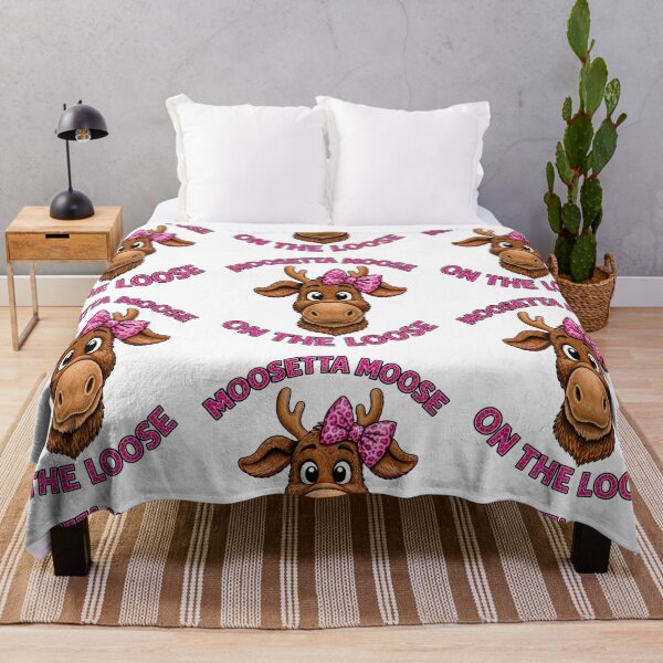 Item preview, Moosetta Moose On The Loose Cute Animal Art designed and sold by ScenicRoute66.