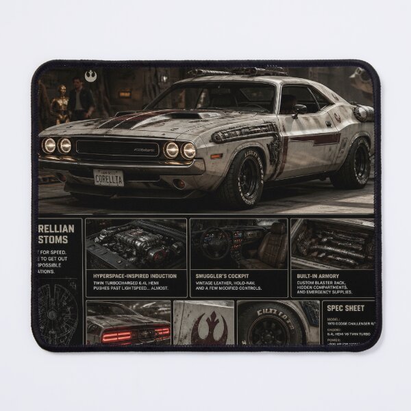 Item preview, Han Solo's Challenger designed and sold by Tarot-Tees and Magical Merch.