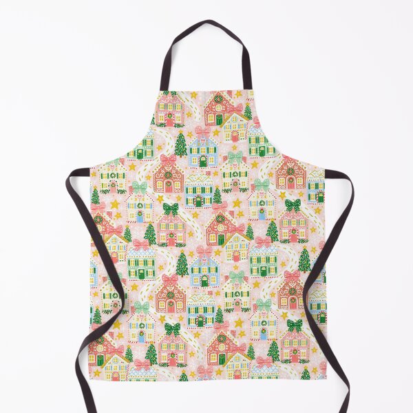 Item preview, Cute Pink Christmas Village Pattern designed and sold by Inspired Life Creative.