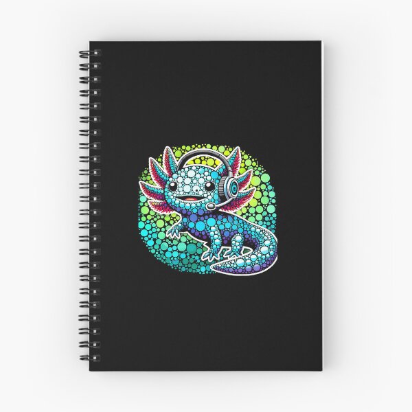 Item preview, Gamer Axolotl With Headphones Polka Dot designed and sold by nryum.