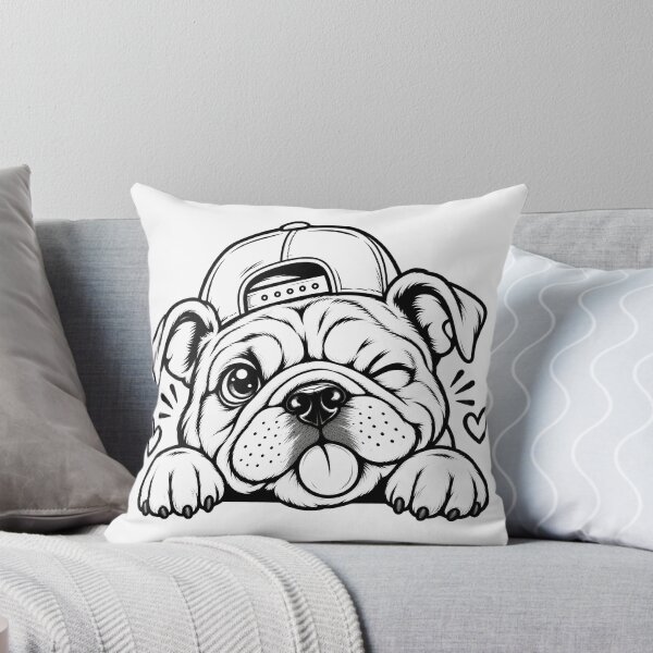 Item preview, English Bulldog Peeking Cute Dog Lover Funny Pet Design T-Shirt designed and sold by Teetreasure2.