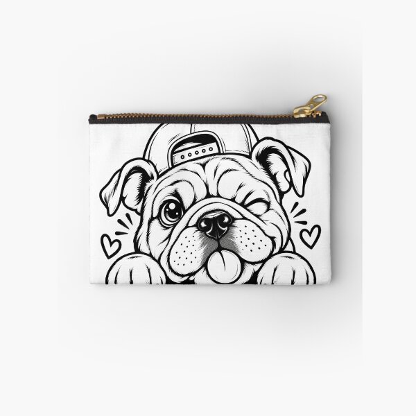 Item preview, English Bulldog Peeking Cute Dog Lover Funny Pet Design T-Shirt designed and sold by Teetreasure2.