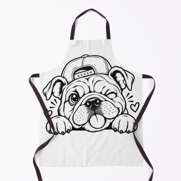 Item preview, English Bulldog Peeking Cute Dog Lover Funny Pet Design T-Shirt designed and sold by Teetreasure2.