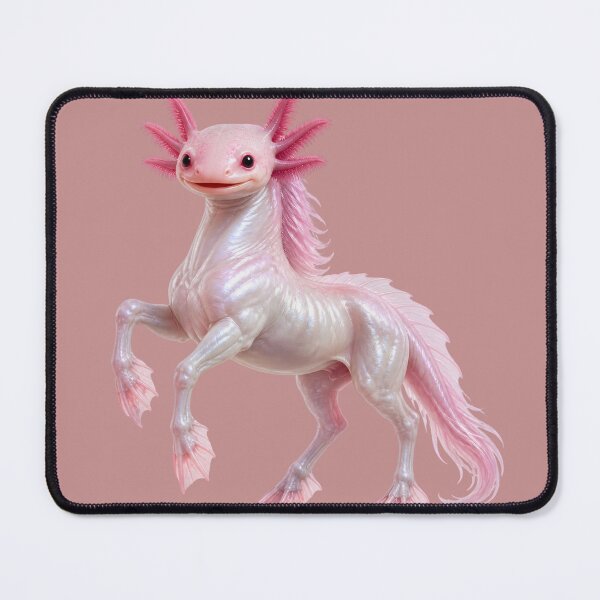 Item preview, Cute Pink Axolotl Horse Hybrid Fantasy Creature designed and sold by Mementoo.