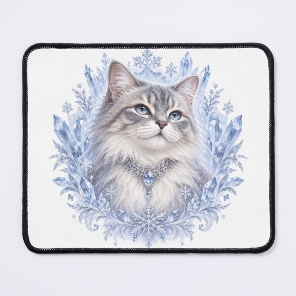 Item preview, Elegant Winter Cat with Ice Crystals designed and sold by CanArtVision.