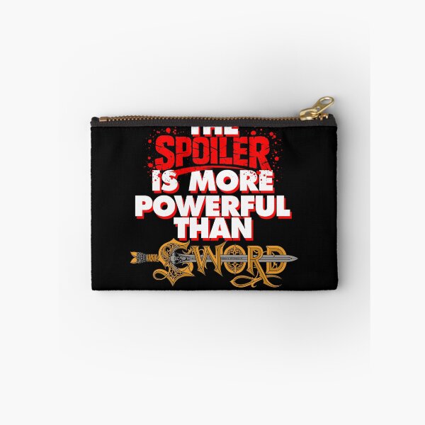 Item preview, The Spoiler Is More Powerful Than The Sword – Funny Gamer Typography Graphic Tee designed and sold by Overlord Kingdom.