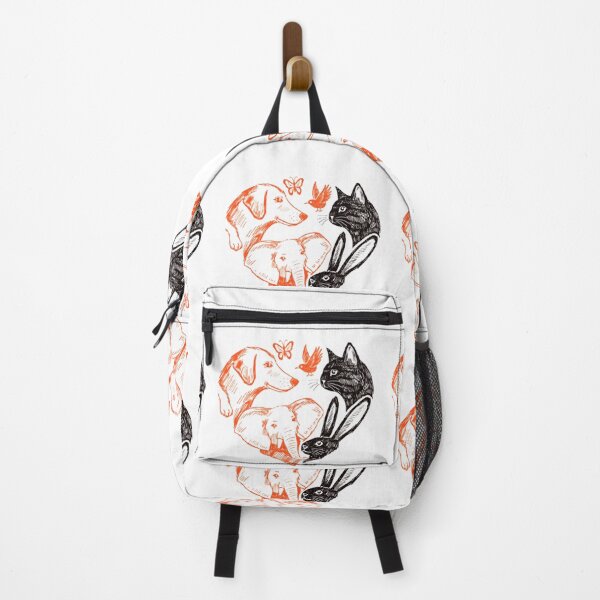 Item preview, Surreal Animal Portrait Orange Black Linework designed and sold by DariaOltes.