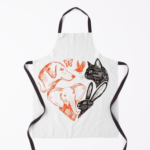 Item preview, Surreal Animal Portrait Orange Black Linework designed and sold by DariaOltes.