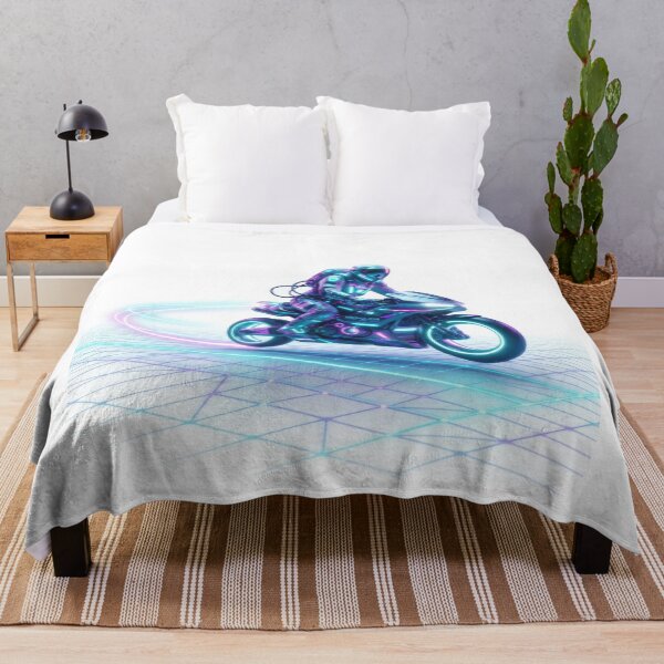 Item preview, Futuristic Cyberpunk Neon Astronaut Motorcycle Rider Art designed and sold by Rahat3344.