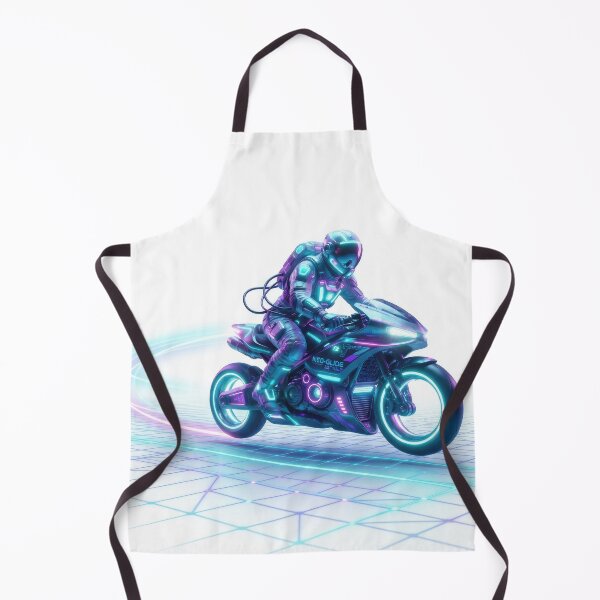 Item preview, Futuristic Cyberpunk Neon Astronaut Motorcycle Rider Art designed and sold by Rahat3344.