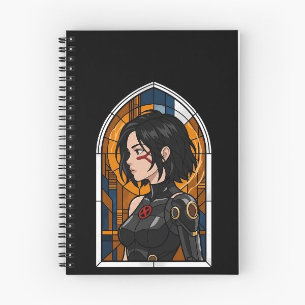 Item preview, Alita Alita Battle Angel Orange Stained Glass Cyber Portrait designed and sold by mildaclairmo.
