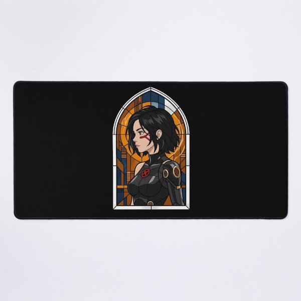 Item preview, Alita Alita Battle Angel Orange Stained Glass Cyber Portrait designed and sold by mildaclairmo.