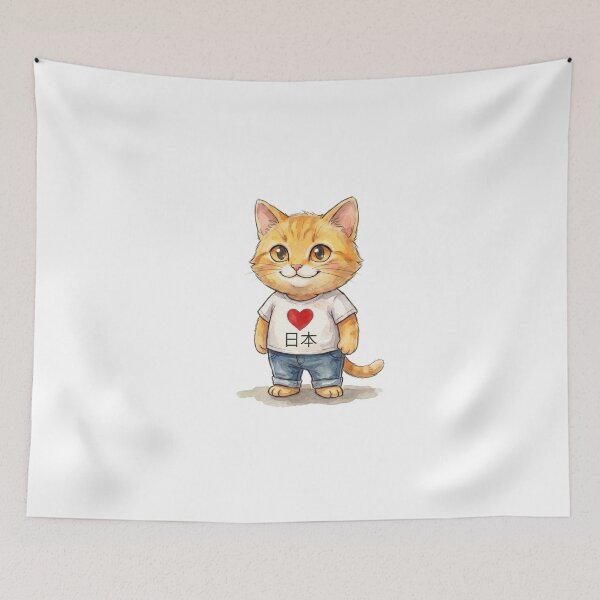 Item preview, Love Japan Series - Nihon Neko 猫 designed and sold by Yoshi - Design - Osaka.