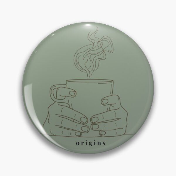 Item preview, Mindful Morning Coffee – Sage Green Botanical Circle Illustration designed and sold by ORIGINS LINES.