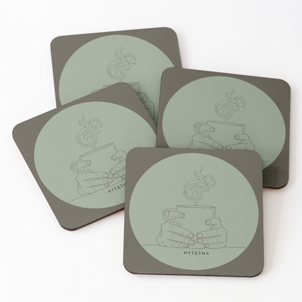 Item preview, Mindful Morning Coffee – Sage Green Botanical Circle Illustration designed and sold by ORIGINS LINES.
