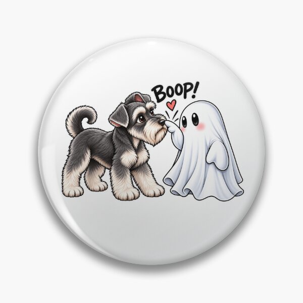 Item preview, Funny Schnauzer and Ghost Boop Cute Halloween Dog Spooky Pet Humor designed and sold by beoldfashioned.